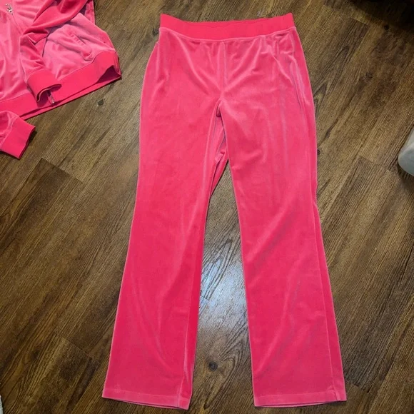 Juicy Couture Hot Pink Velour Tracksuit Set Size L Y2K - Picture 7 of 16
